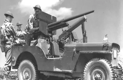 $4.95 • Buy WW2 Picture Photo 1942 Jeep With 37mm Cannon And M1917 Browning 4647