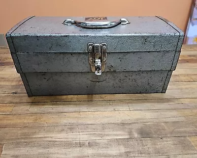 Vintage Steel Tool Box Mechanics Machinist Steel Chest  & Top ☆USA • $11.40