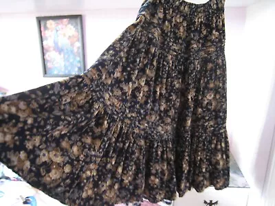 Stunning Vintage Laura Ashley Cord Tiered Skirt - Large - Elasticated - Pristine • £95