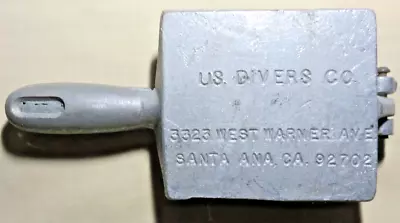 Vintage U. S. Divers Co. 5 Lb. Lead Weight Mold For Diver’s Belt Weights • $65