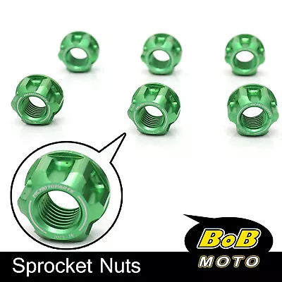 GREEN CNC M10 Rear Sprocket Nuts For Kawasaki ZRX1200 S/R 01-08 07 06 05 04 03 • $45.61