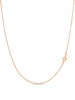 Rose Gold Plated .925 Sterling Silver 1mm Box Chain Necklace 12 - 40 Inches! • $9.69