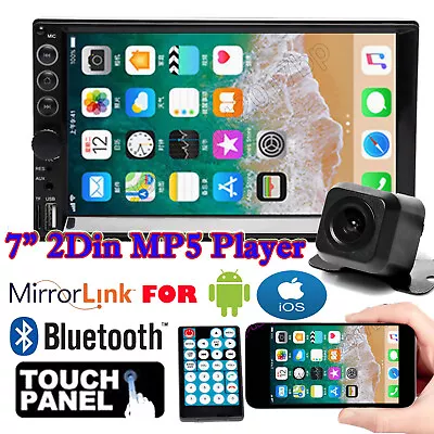 Car 2 Din Stereo Radio BT Mirror Link For GPS +Camera Fit Audi A3 A4 A5 A6 A7 A8 • $56.08