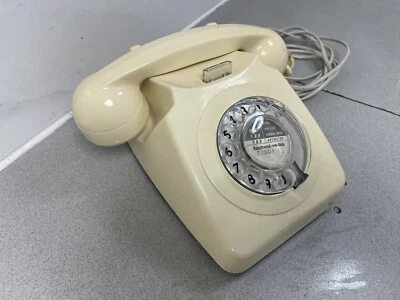 GPO 746 Rotary Dial Telephone Cream Built 1982 Fully Converted Ready To Use • £39.99