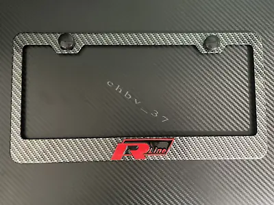 1x (red/black) R-LINE 3D Emblem (metals Carbon Fiber Style) License Plate Frame • $35.14