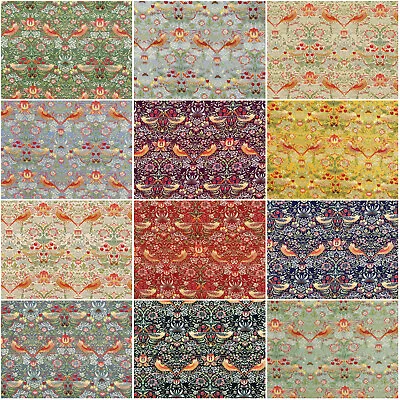 STRAWBERRY THIEF WILLIAM MORRIS Cotton Fabric Crafts Cushions Dressmaking • £8.89