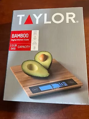 Taylor Eco-Bamboo Platform Digital Food Scale 11Lb NEW • $16