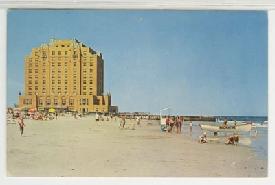 $3 • Buy NJ Postcard View Of Brigantine Hotel & Beach - Brigantine Vtg 1970s Chrome D18