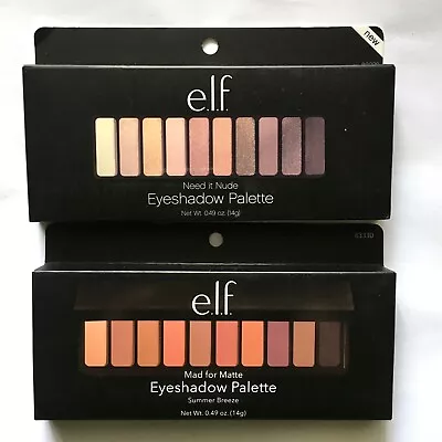 NEW Lot Of 2 ELF Eyeshadow Palettes Palette Need It Nude Mad Of Matte • $19.99