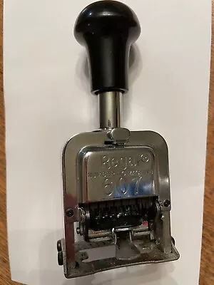 Vintage Regal 607 Automatic Consecutive 6-Wheel Numbering Machine (Ink Stamp) • $8