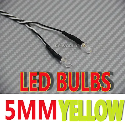 RC LED BULBS Pair On One Line 5mm YELLOW • $4.99