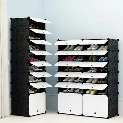 $37.99 • Buy White Door Cube DIY Shoe Cabinet Rack Storage Portable Stackable Organiser Stand