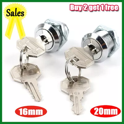 Cam Lock Locker Security Lock With 2 Keys For Drawer Cabinet Mail Box Cupboard • £3.63