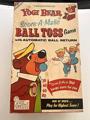 Vintage 1960 Transogram Yogi Bear Ball Toss Toy Game Hanna Barbera • $10