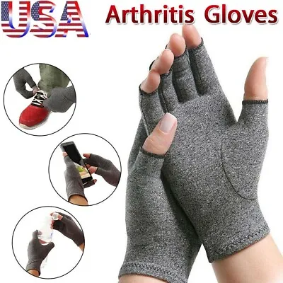 Copper Compression Gloves Arthritis Carpal Tunnel Warm Hand Support Pain Relief • $7.99