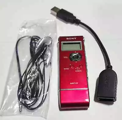 SONY 1GB IC Recorder Digital Voice Recorder: ICD-UX71 RED • $10