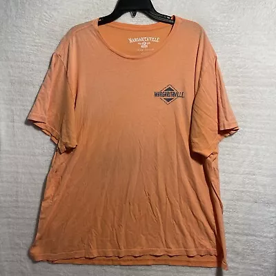 Margaritaville Shirt Mens 2XL Coral Orange Short Sleeve Crew Neck Pullover • $4.63