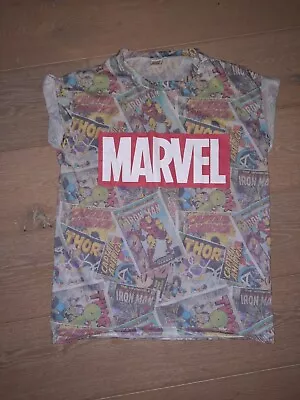 Marvel Comics Heroes Official Ladies T-Shirt S UK 8  • £4.99