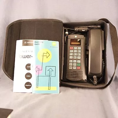 1996 Motorola Cell Bag Phone Complete With Manuals Powers Up Read Description • $39.95