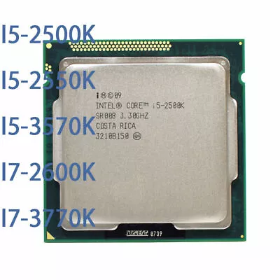 INTEL Core I5-2500K I5-2550K I5-3570K I7-2600K I7-3770K LGA 1155 CPU Processor • £47.76