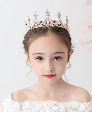 £20.99 • Buy Children Kids Flower Girl Crown Princess Birthday Crystal Headband Tiara Hair