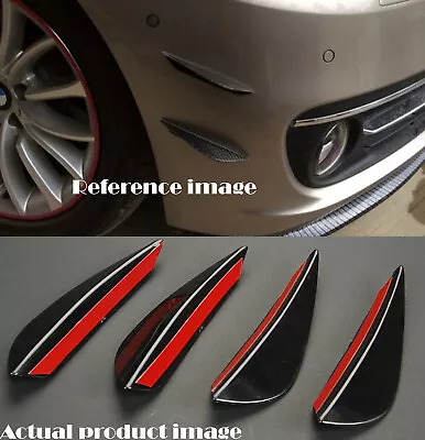 (Four) 6  Black Bumper Canard Splitter Fin Wing Spoiler Diffuser For Mitsubishi • $10.98