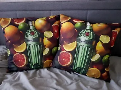 2x Tanqueray No Ten Gin Cushion Cover Pillow Case 18” 45x45cm Party Gift • £24