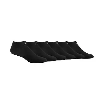 Adidas Athletic Climalite Cushioned No Show Socks (6 Pairs) - One Size - Black • $37.95