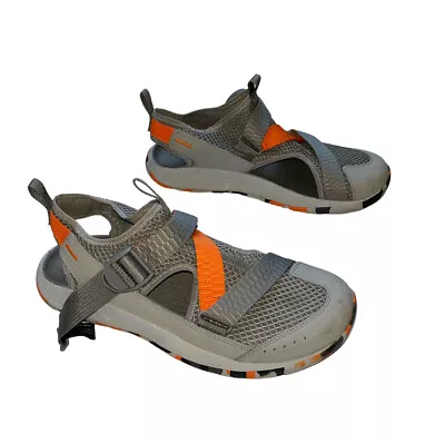 CHACO Men's Odyssey Gray Orange Adjustable Strap Sport Sandals Size 11 J106471 • $35.10