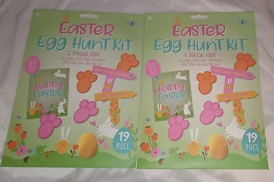2x Easter Egg Hunt Kit Indoor Outdoor Family Party Game Treat Bags Signs  • £4.99