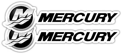 2x Mercury Silver Logo 3m Sticker Decaltruck Vehicle Window Wall Car Boats • $18.99