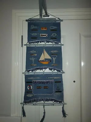 NEW Nautical Knot Display Blue Elgate Products Wall Hanging Knots Canvas Hanger  • £14