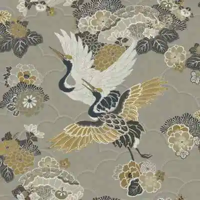 £10.53 • Buy Rasch Akari Cranes Japanese Birds Floral Kyoto Natural Wallpaper 282787