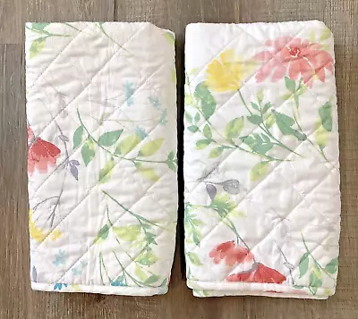 Nicole Miller Home Quilted Floral Artelier Taupe Pillow Shams 28x21 Set Of 2 • $24