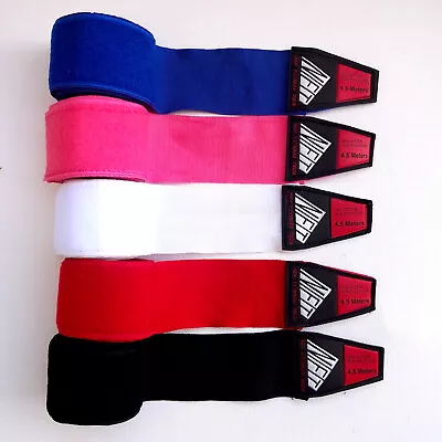 NFT 4.5M Hand Wraps MMA Boxing Inner Gloves Bandages Training Muay Thai Stretch • £4.99