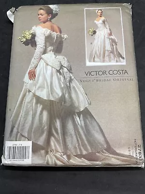 Vogue #2783 Sz 6/8/10 Victor Costa Bridal Gown Dress Dtd 1992 • $12.75