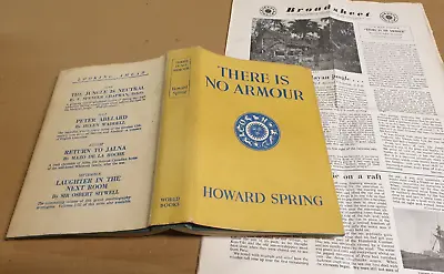 £2.95 • Buy There Is No Armour Howard Spring Hardback Reprint Society 1950 Ref BB65