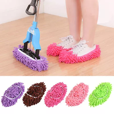 Mopping Shoes No Linting Non-slippery Washable Dust Mop Slippers Shoes Warm • $9.59