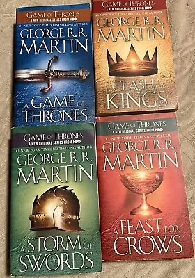 Game Of Thrones Set A Song Of Ice And Fire Books 1-4 By George R.R. Martin • $15