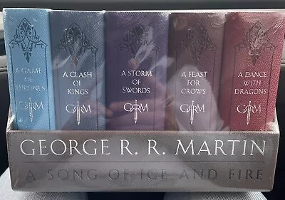  A Song Of Ice And Fire  Leather Cloth Boxed Book Set Of 5 - George R. R. Martin • $79.99