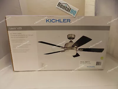 Kichler 300457AP Leeds Transitional 52  Ceiling Fan With Light In Antique Pewter • $275