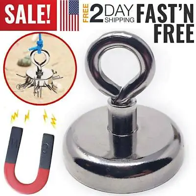 Fishing Magnet Super Strong Retrieving Treasure Pulling Force With Lifting Hook • $10.99