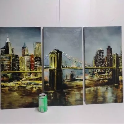 Modern City Prints 3 Pc Canvas Wall Art Picture Poster Home Decor 24x36 Office • $17.49