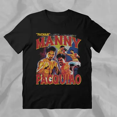 Manny Pacquiao Retro 2010 Style Black Tee Shirt • $27.99