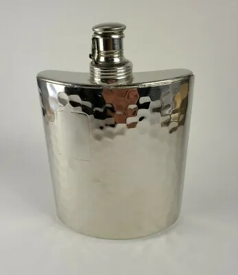 Vtg. Tin Lined Curved Whiskey Flask 8 Oz. West Germany  • $20
