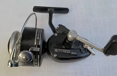 Vtg Mitchell 300A Spinning Reel Made In France Ratio 4.2:1 Works Great Smooth LH • $47.99