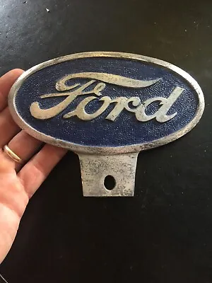 Ford Motors License Plate Topper Frame Patina METAL Collector Auto Car Truck WOW • $67.41