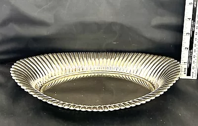 Falstaff Silver Plated Bowl Oval Ribbed Design 10” Made In England • £28