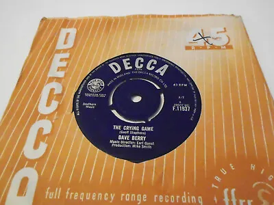 Dave Berry - The Crying Game - 7'' Vinyl Record Single - F 11937 (1964) • £5.90
