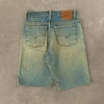 Levi's Vintage 90s Faded Denim Shorts W30 Women's Blue • £34